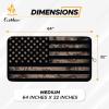 imageEcoNour Camoflage American Flag Windshield Sun Shade 240T Reflective Polyester Blocks 99 UV ampamp Heat Protection  Patriotic Car Accessory Sedans Hatchbacks Small SUVs  Universal Fit 66quot x 34quotBlack  Brown