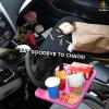 imageEcoNour 4 in 1 Car Steering Wheel Tray  2024 Upgraded Pink Tray with Dual Sauce Dip Holder and Tablet Holder  Spacious Steering Wheel Desk for Food and Laptop  Car Accessories Large
