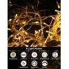 imageEcoNour Warm White Christmas Icicle Lights for Outside 246 FT 240LED Outdoor Icicle Lights with 8 Mode 8HR Timer Memory Function Clear Wire connectable Plug in Fairy Lights for Roofline Yard