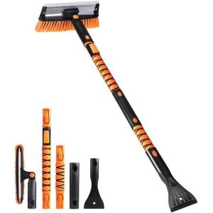 imageEcoNour 62quot Extendable Snow Broom with Ice Scraper  DualFunction Foam Head for Cars Trucks ampamp SUVs  ScratchFree Lightweight Aluminum Handle  Easy Storage Winter Snow Removal ToolOrange49