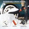 image27 Snow Brush and Ice Scrapers for Car Windshield 3 Pack Window Scraper with Ergonomic Foam Grip Snow Removal for Car Must Have Winter Car Accessories Green Blue amp PinkShovel Brush Combo  Orange