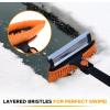 image27 Snow Brush and Ice Scrapers for Car Windshield 3 Pack Window Scraper with Ergonomic Foam Grip Snow Removal for Car Must Have Winter Car Accessories Green Blue amp PinkShovel Brush Combo  Orange
