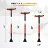 image27 Snow Brush and Ice Scrapers for Car Windshield 3 Pack Window Scraper with Ergonomic Foam Grip Snow Removal for Car Must Have Winter Car Accessories Green Blue amp PinkShovel Brush Combo  Orange