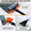 image27 Snow Brush and Ice Scrapers for Car Windshield 3 Pack Window Scraper with Ergonomic Foam Grip Snow Removal for Car Must Have Winter Car Accessories Green Blue amp PinkShovel Brush Combo  Orange