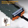 image27 Snow Brush and Ice Scrapers for Car Windshield 3 Pack Window Scraper with Ergonomic Foam Grip Snow Removal for Car Must Have Winter Car Accessories Green Blue amp PinkShovel Brush Combo  Orange