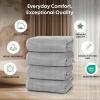 imageEcoNour Luxury 100 White Turkish Cotton Towel Set 550 GSM 6 Piece Bathroom Towels Set Includes 2 Bath Towels 2 Hand Towels 2 Washcloths  Soft Absorbent Quick Dry for Bathroom SpaGym amp HotelGrey
