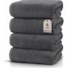 imageEcoNour Luxury 100 White Turkish Cotton Towel Set 550 GSM 6 Piece Bathroom Towels Set Includes 2 Bath Towels 2 Hand Towels 2 Washcloths  Soft Absorbent Quick Dry for Bathroom SpaGym amp HotelDark Grey