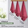 imageEcoNour Luxury 100 White Turkish Cotton Towel Set 550 GSM 6 Piece Bathroom Towels Set Includes 2 Bath Towels 2 Hand Towels 2 Washcloths  Soft Absorbent Quick Dry for Bathroom SpaGym amp HotelPink