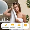 imageEcoNour Luxury 100 White Turkish Cotton Towel Set 550 GSM 6 Piece Bathroom Towels Set Includes 2 Bath Towels 2 Hand Towels 2 Washcloths  Soft Absorbent Quick Dry for Bathroom SpaGym amp HotelWhite