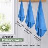 imageEcoNour Luxury 100 White Turkish Cotton Towel Set 550 GSM 6 Piece Bathroom Towels Set Includes 2 Bath Towels 2 Hand Towels 2 Washcloths  Soft Absorbent Quick Dry for Bathroom SpaGym amp HotelNavy Blue