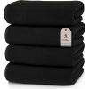 imageEcoNour Luxury 100 White Turkish Cotton Towel Set 550 GSM 6 Piece Bathroom Towels Set Includes 2 Bath Towels 2 Hand Towels 2 Washcloths  Soft Absorbent Quick Dry for Bathroom SpaGym amp HotelBlack
