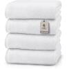 imageEcoNour Luxury 100 White Turkish Cotton Towel Set 550 GSM 6 Piece Bathroom Towels Set Includes 2 Bath Towels 2 Hand Towels 2 Washcloths  Soft Absorbent Quick Dry for Bathroom SpaGym amp HotelWhite