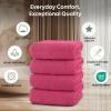 imageEcoNour Luxury 100 White Turkish Cotton Towel Set 550 GSM 6 Piece Bathroom Towels Set Includes 2 Bath Towels 2 Hand Towels 2 Washcloths  Soft Absorbent Quick Dry for Bathroom SpaGym amp HotelPink