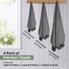 imageEcoNour Luxury 100 White Turkish Cotton Towel Set 550 GSM 6 Piece Bathroom Towels Set Includes 2 Bath Towels 2 Hand Towels 2 Washcloths  Soft Absorbent Quick Dry for Bathroom SpaGym amp HotelDark Grey