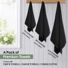 imageEcoNour Luxury 100 White Turkish Cotton Towel Set 550 GSM 6 Piece Bathroom Towels Set Includes 2 Bath Towels 2 Hand Towels 2 Washcloths  Soft Absorbent Quick Dry for Bathroom SpaGym amp HotelBlack
