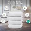 imageEcoNour Luxury 100 White Turkish Cotton Towel Set 550 GSM 6 Piece Bathroom Towels Set Includes 2 Bath Towels 2 Hand Towels 2 Washcloths  Soft Absorbent Quick Dry for Bathroom SpaGym amp HotelWhite