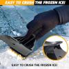 imageEcoNour Windshield Ice Scraper for Car  2 Pack Scraper to Remove Snow Frost and Ice  Ice Crusher for Car Window with Foam Handle for Perfect Grip  Ice Removal AccessoriesBlack  Black