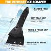 imageEcoNour Windshield Ice Scraper for Car  2 Pack Scraper to Remove Snow Frost and Ice  Ice Crusher for Car Window with Foam Handle for Perfect Grip  Ice Removal AccessoriesBlack  Black