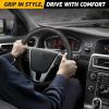 imageEconour Car Steering Wheel Cover  Premium amp Durable PU with AntiSlip Design  Universal Car Steering Wheel Cover Wheels  Fits 14515  Truck Accessories  Black