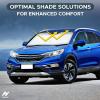 imageWindshield Sunshade V Cut  Car Shade Front Windshield  Windshield Protector for Maximum UV Rays and Sun Heat Protection  Car Accessories for Interior Protection  Large 64 x 34