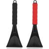 imageEcoNour Windshield Ice Scraper for Car  2 Pack Scraper to Remove Snow Frost and Ice  Ice Crusher for Car Window with Foam Handle for Perfect Grip  Ice Removal AccessoriesBlack  Red