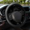 imageEconour Car Steering Wheel Cover  Premium amp Durable PU with AntiSlip Design  Universal Car Steering Wheel Cover Wheels  Fits 14515  Truck Accessories  Black