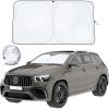 imageWindshield Sunshade V Cut  Car Shade Front Windshield  Windshield Protector for Maximum UV Rays and Sun Heat Protection  Car Accessories for Interior Protection  Large 64 x 34