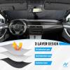 imageDetachable Windshield Sun Shade for Car Foldable Sun Shade for Car Windshield  Premium Reflective and Durable Dual Layer Design  Blocks UV Rays and Heat Universal Fit  Medium 64x34Circle