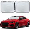 imageDetachable Windshield Sun Shade for Car Foldable Sun Shade for Car Windshield  Premium Reflective and Durable Dual Layer Design  Blocks UV Rays and Heat Universal Fit  Medium 64x34Square