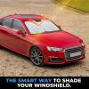imageDetachable Windshield Sun Shade for Car Foldable Sun Shade for Car Windshield  Premium Reflective and Durable Dual Layer Design  Blocks UV Rays and Heat Universal Fit  Medium 64x34Square