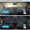 imageDetachable Windshield Sun Shade for Car Foldable Sun Shade for Car Windshield  Premium Reflective and Durable Dual Layer Design  Blocks UV Rays and Heat Universal Fit  Medium 64x34Circle