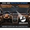 imageDetachable Windshield Sun Shade for Car Foldable Sun Shade for Car Windshield  Premium Reflective and Durable Dual Layer Design  Blocks UV Rays and Heat Universal Fit  Medium 64x34Square