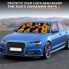 imageEcoNour 2Piece Car Windshield Sun Shade Sunflower  Durable 240T Polyester Sun Shield for Front Window Protection  Foldable Automotive Interior Accessories for UV Protection  Medium 28 x 31