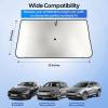 imageEconour Windshield Sun Shade Umbrella for Car  Medium Foldable Car Sunshade  UV amp Heat Protection Front Window Sun Shield Keeps Interior Cool Fits Sedans SUVs amp Trucks 57 x 33Small