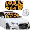imageEcoNour 2Piece Car Windshield Sun Shade Sunflower  Durable 240T Polyester Sun Shield for Front Window Protection  Foldable Automotive Interior Accessories for UV Protection  Medium 28 x 31