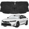 imageEconour Windshield Sun Shade Umbrella for Car  Medium Foldable Car Sunshade  UV amp Heat Protection Front Window Sun Shield Keeps Interior Cool Fits Sedans SUVs amp Trucks 57 x 33Small