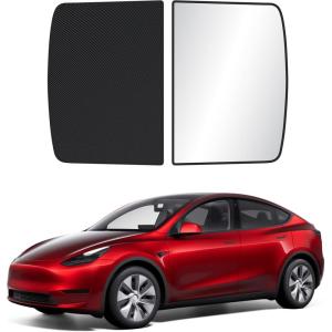 imageEconour Tesla Model Y Roof Sunshade Panoramic Roof Window Insulation UV Rays Protection Sun Shade for 2020 2021 2022 2023 Tesla Model Y AccessoriesTesla Model Y Roof